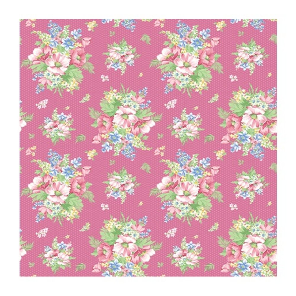 Benartex Charming Pink Cotton Fabric by the Yard, ,1 yard